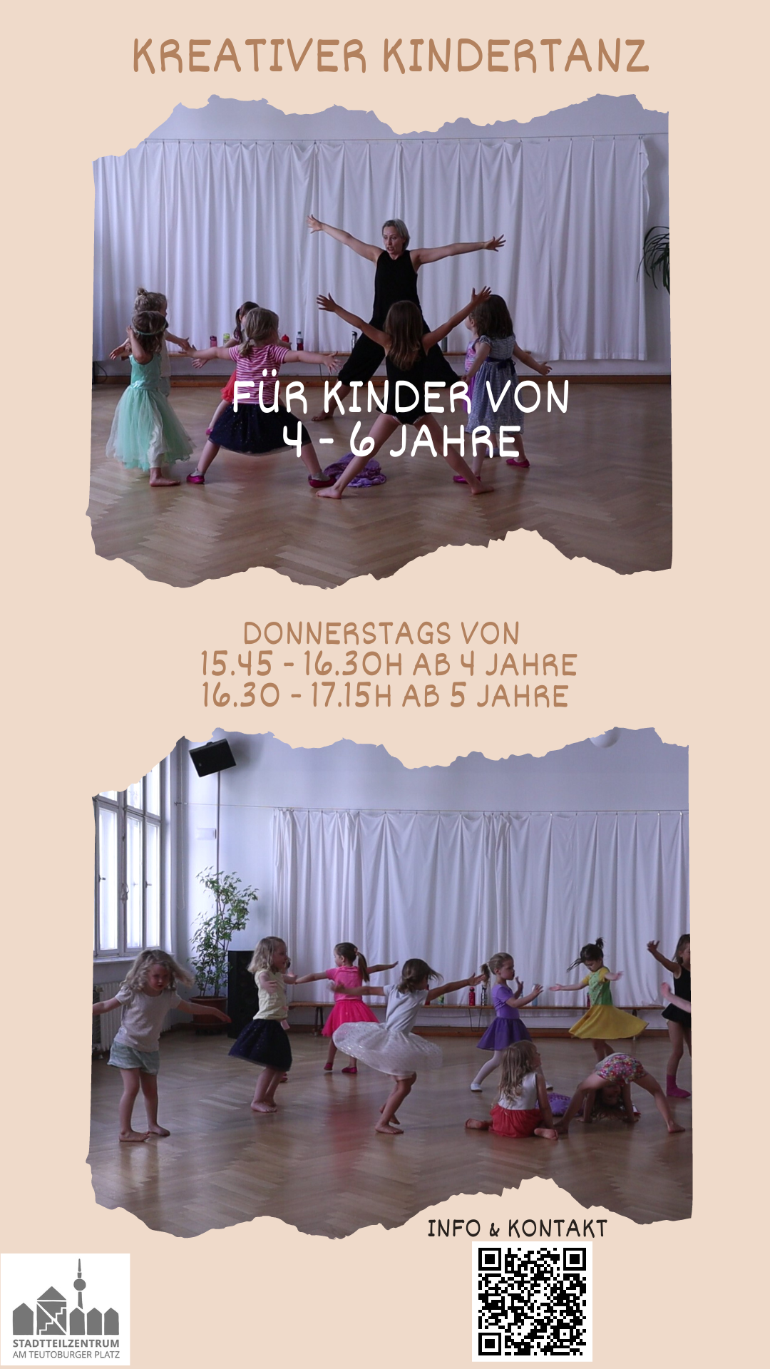 Mit viel Freude an der eigenen Bewegung tanzen wir durch Raum und Zeit.